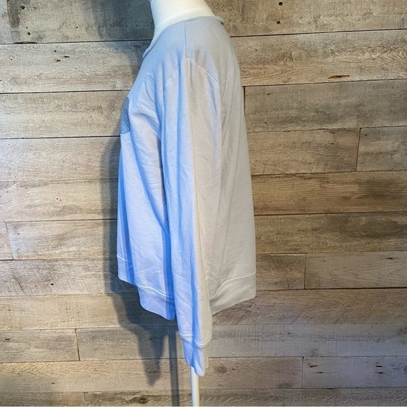 Gap women’s  blue glittery‎ sparkle pullover sweatshirt in size small - Picture 2 of 9